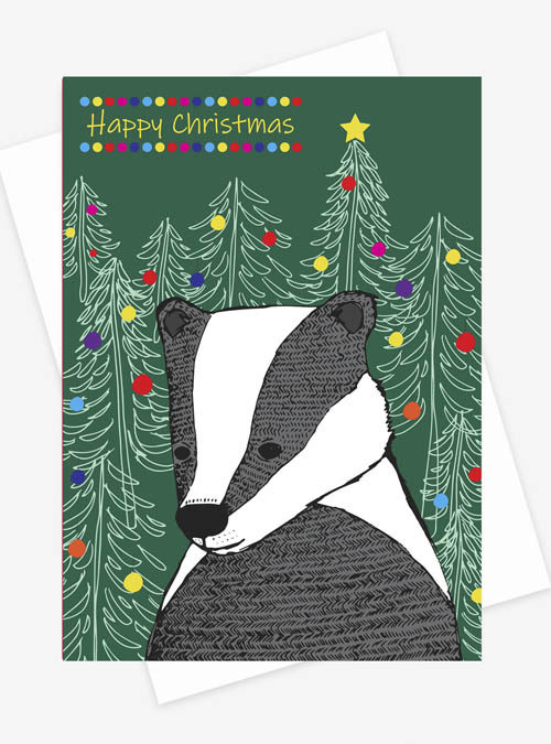 Badger xmas card