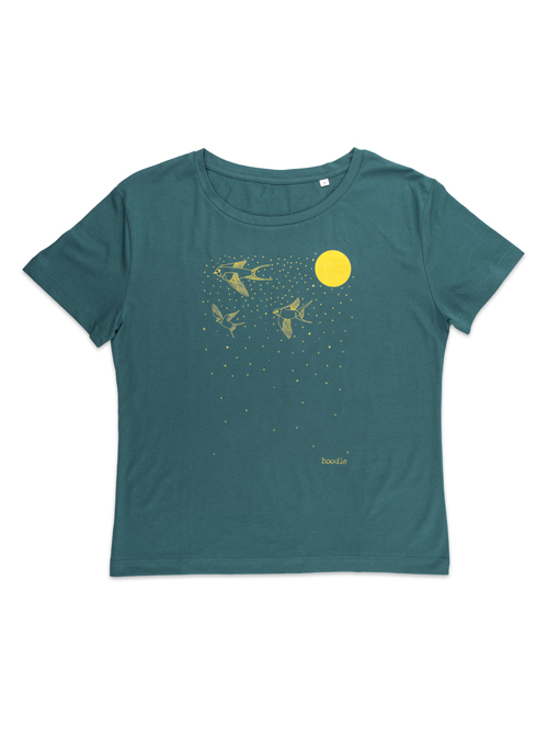 Swallow womens T-shirt. Migration womens organic t-shirt